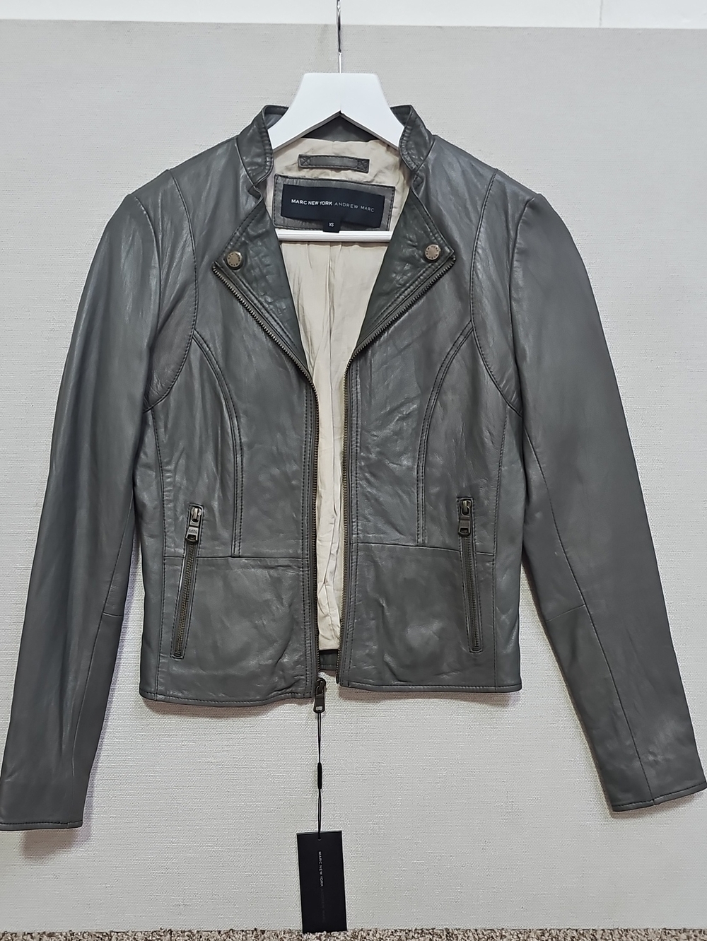 MARC NEW YORK LEATHER MOTO JACKET BFPM-09-097